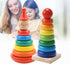 Wooden Rainbow Stacking Tower – Montessori Educational Toy