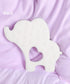 White Elephant Silicone Baby Teether Toy