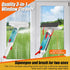 Multipurpose Window Squeegee with Microfiber Scrubber & Extendable Handle | Streak-Free Glass Cleaning Tool