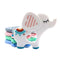White Elephant Silicone Baby Teether Toy