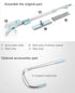 3-in-1 U-Shape Window Cleaner | Telescopic Squeegee with Rotatable Head | Adjustable Cleaning Tool for Windows