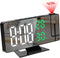 Projection Alarm Clock | Digital Mirror Clock with Adjustable Brightness