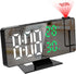 Projection Alarm Clock | Digital Mirror Clock with Adjustable Brightness