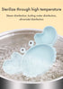 9-Piece Food Plate Set with Cup and Wooden Spoon for Kids and Babies